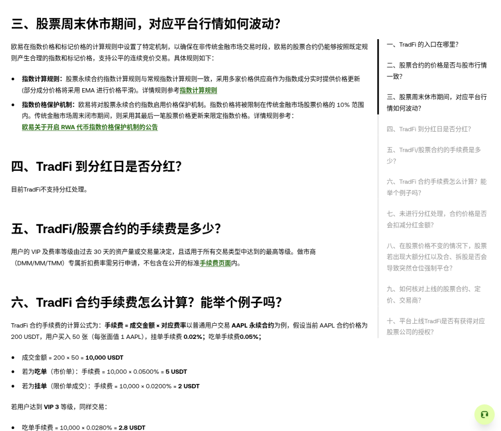 美股休市和周末,交易所的股票代币和合约价格怎么定(价差与指数保护)-有序